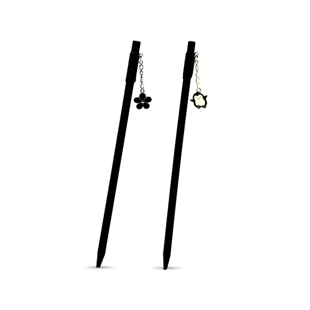 ปิ่นไม้ปักผม พร้อมจี้เพนกวิน หรือ ดอกไม้ สามารถเปลี่ยนจี้ได้