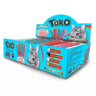 [1 แพ็คมี 52 ซอง] TORO-Multipack ขนมแมวเลีย 4 รสชาติในแพ็คเดียว