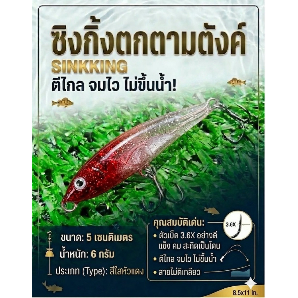ซิงกิ้งตกตามตังค์(สีใสหัวแดง) – โปรปัง