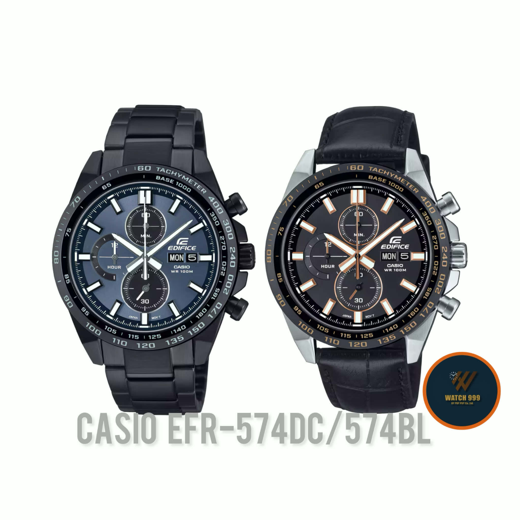 นาฬิกา Casio Edifice แท้ รุ่น EFR-574DC/574BL Chronograph  สำหรับผู้ชาย กันน้ำลึก 100m ของแท้ 100% รับประกันศูนย์cmg ทั่