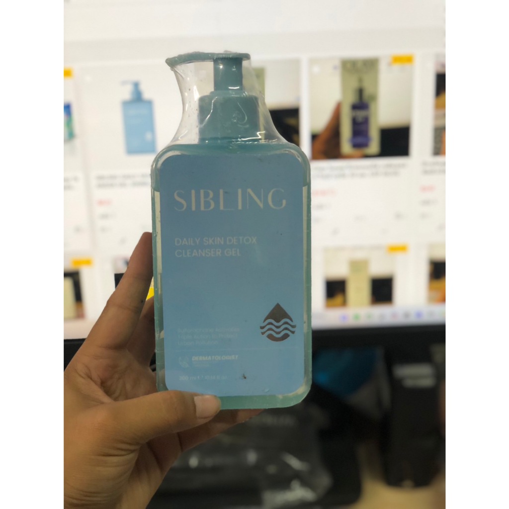 SIBLING DAILY SKIN DETOX CLEANSER GEL 300ML เจลล้างหน้าซิบบลิ้ง ขวดใหญ่ MFG06/24