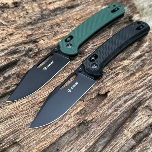 มีดพับGanzo G768PT ของแท้100% วัสดุใบมีดเหล็ก D2 เคลือบ PVD titanium  วัสดุด้ามจับG10
