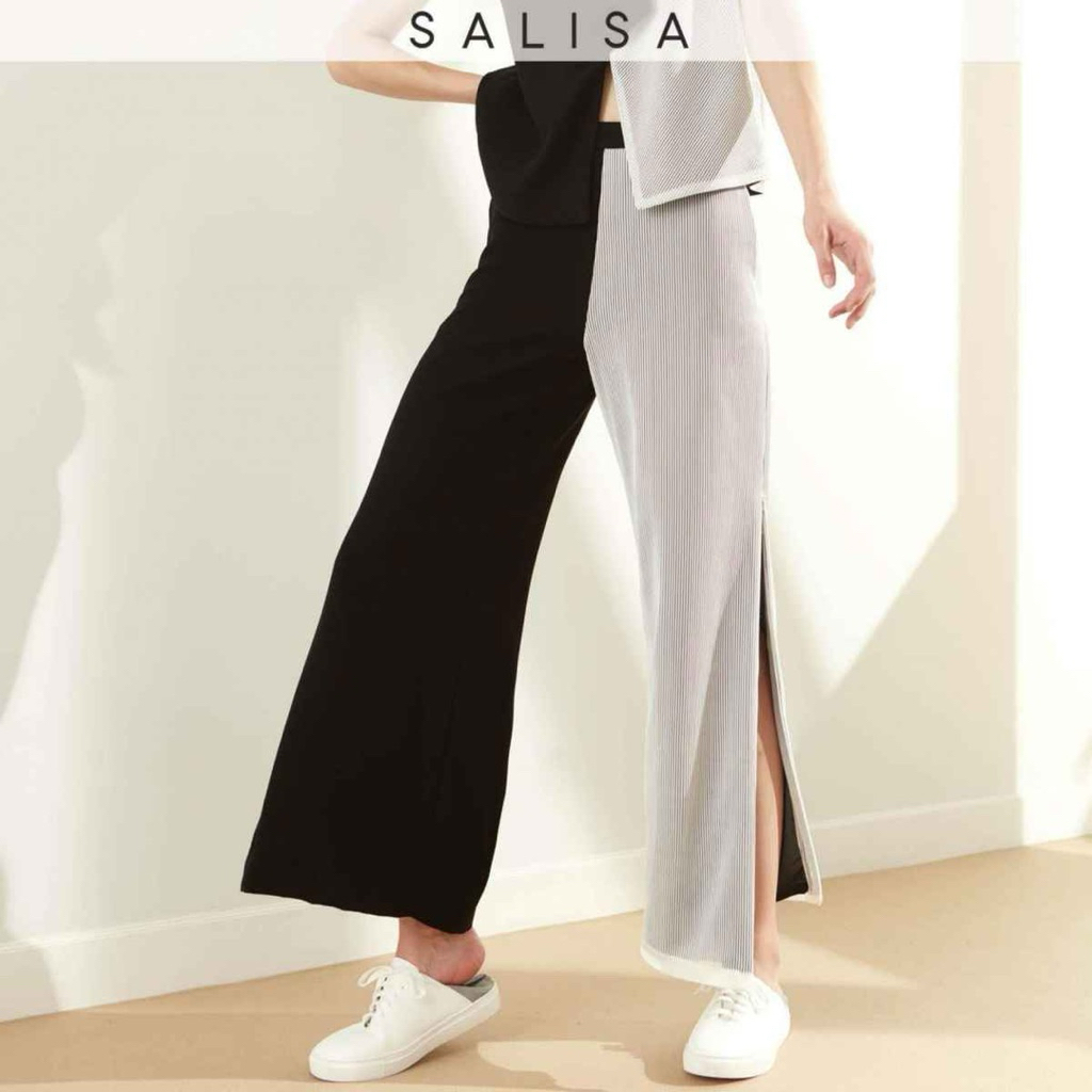 กางเกง Salisa SALISA - TROUSERS06 high waist pants มีซิปข้างที่ขากางเกง