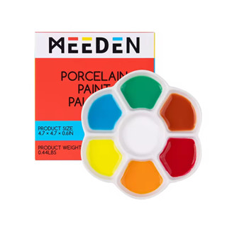 MEEDEN จานสีเซรามิก 7 ช่อง Ceramic Watercolor Palette ผิวเคล…