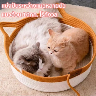 ที่นอนแมว เบาะแมวถักนุ่ม ระบายอากาศดี เบาะนอนแมวซักได้ ขนาด S M L ที่นอนสัตว์เลี้ยง ดีไซน์น่ารัก สำหรับแมวทุกสายพันธุ์