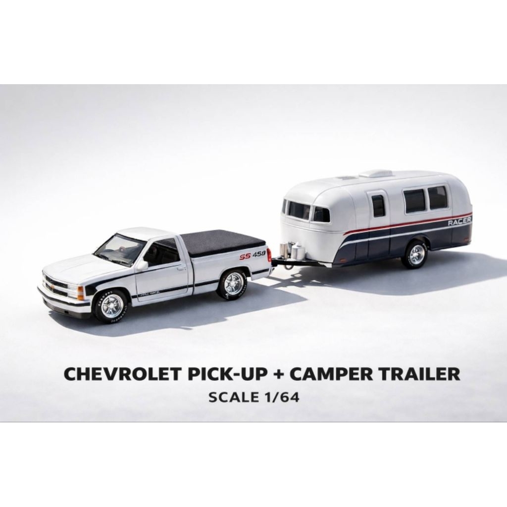 model รถของเล่น, รถกระบะ CHEVROLET+Camper Trailler,