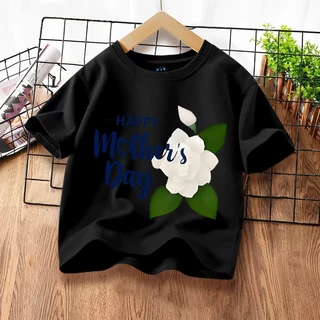H1158 (พร้อมส่ง)เสื้อเด็กวันแม่แขนสั่ง.ผ้านุ่นใส้สบายฯใส่เทียกออกกำลังกายได้ทั้งเด็กชายและหญิง
