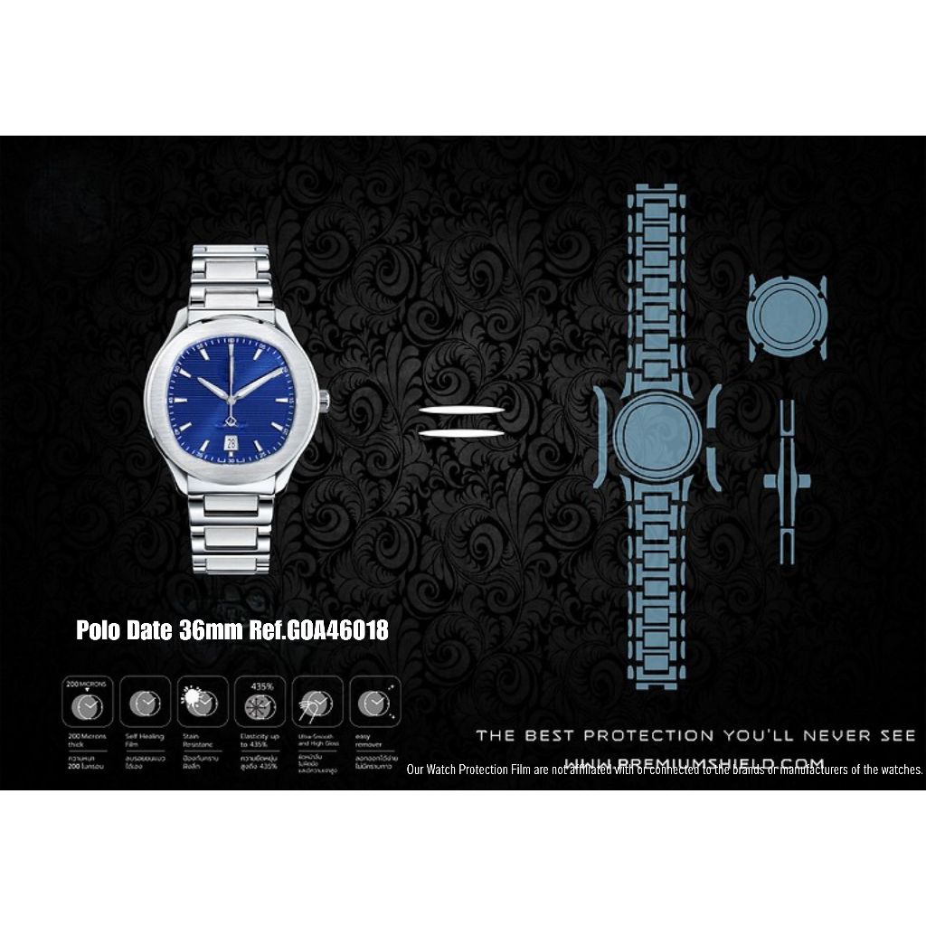 ฟิล์มป้องกันรอยนาฬิกา Watch Protection Film for Piaget Polo Date 36mm Ref.G0A46018