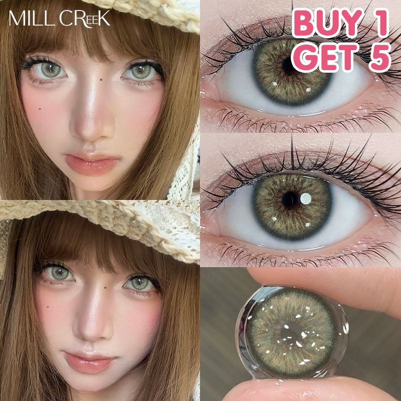 MILL CREEK คอนแทคเลนส์สี 14.2mm ใช้ได้1ปี อย.ย. FDA สวมใส่สบาย BUY 1 GET 5 FREE ส่งCOD ทั่วไทย