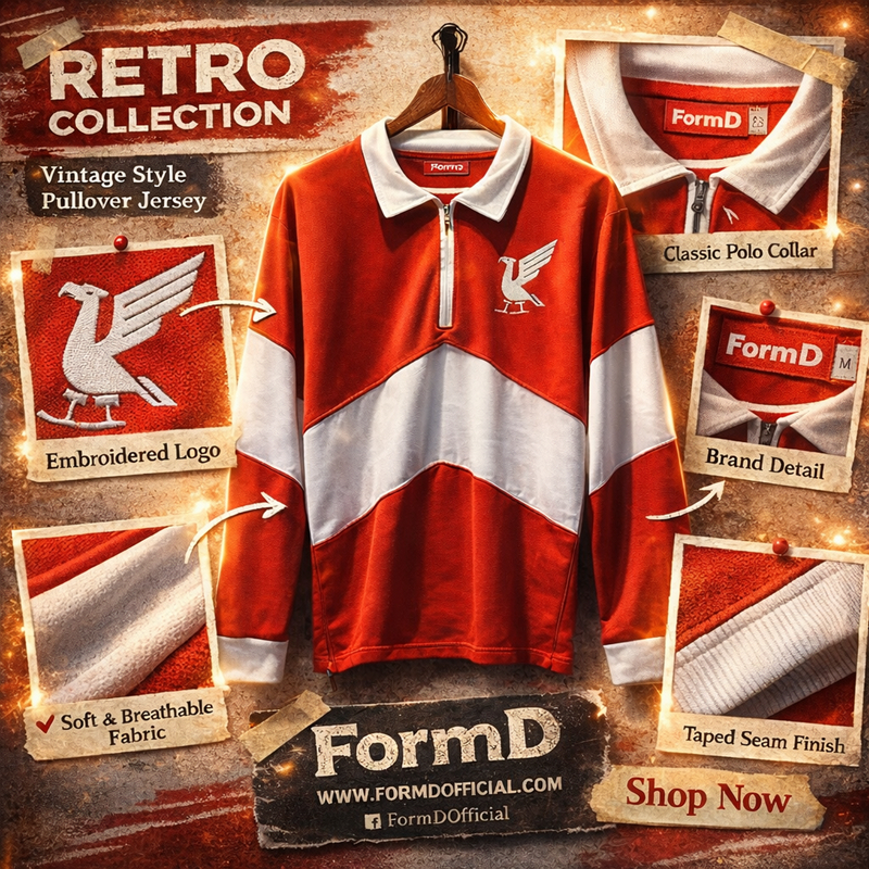 FormD New Collection YNWA เสื้อฟุตบอลหงส์แดง แขนยาวจั้ม ผ้าตัดต่อ ระบายอากาศดี ฤดูหนาว ส่งจากไทย