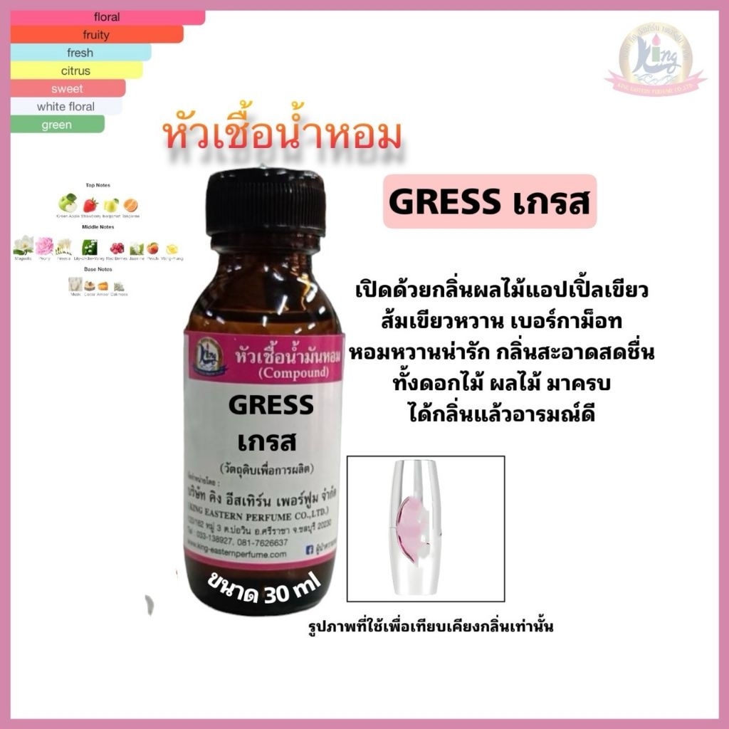 กลิ่น GRESS (เก็ซ) หัวเชื้อน้ำหอม 100%