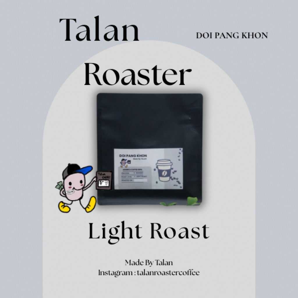 ปางขอน เมล็ดกาเเฟคั่วอ่อน Washed Process Arabica 100% 250g.