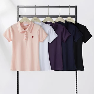 HELLDUL T0010เสื้อโปโลแขนสั้นคอปกปักลายสัตว์เล็กสุดปัง เนื้อผ้านุ่มสวยสะดุด ส่งจากไทย