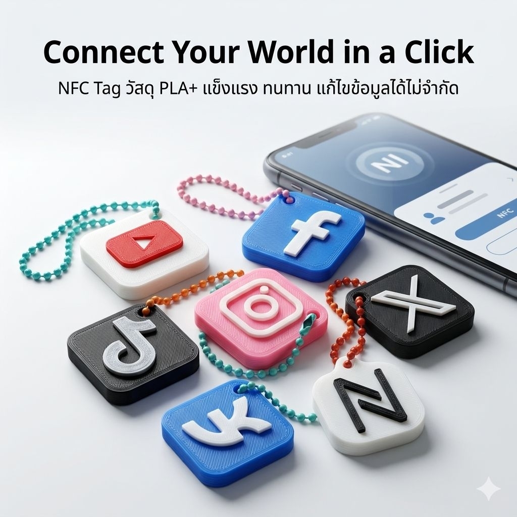 พวงกุญแจ Tag NFC สำหรับการเชื่อมต่อ