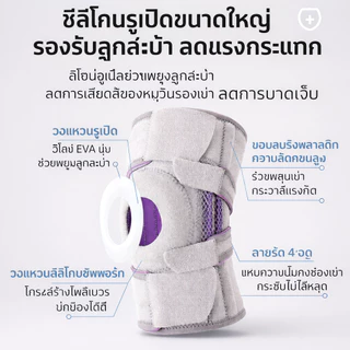 สายรัดเข่า ที่พยุงเข่า รุ่น Full Support ป้องกันการเจ็บเข่า มีซิลิโคนกันกระแทก