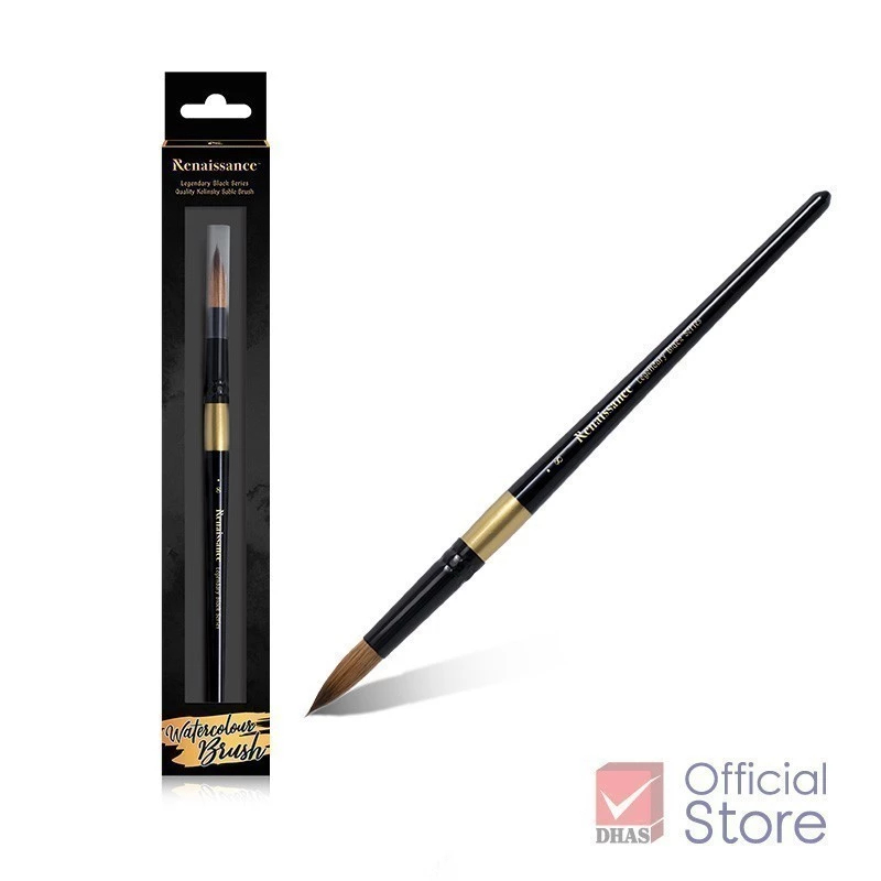 Renaissance พู่กัน พู่กันสีน้ำขนสัตว์ แบลคซีรี่ย์ จำนวน 1 ด้าม (2/2) — صورة 2