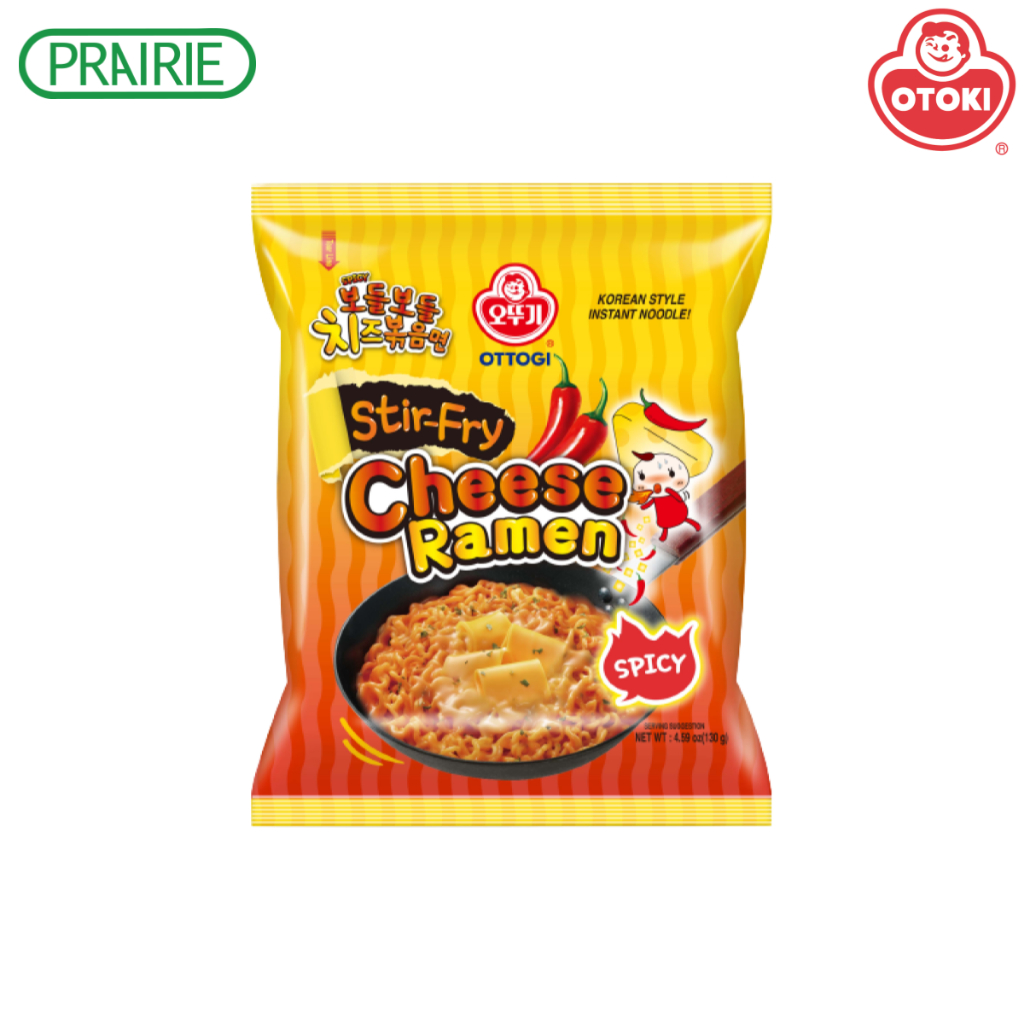 โอโตกิ สเตอร์ฟราย ชีส ราเมง สไปซี่ 130 กรัม (รุ่นแพ็ค 4) l OTTOGI Stir-Fry Cheese Ramen Spicy 130g. (Pack 4)