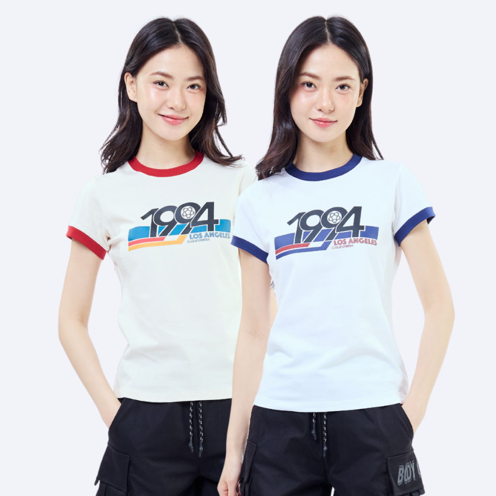 BODY GLOVE Women's SC Soccer Tees 3 เสื้อยืด ผู้หญิง สีขาว-ครีม