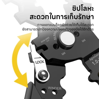 Maybuck คีมปอกสายไฟ 7 in 1/25 in 1 คีมปลอกสายไฟ คีมช่างไฟฟ้าวัสดุสแตนเลส ตัดได้ทั้งสายอ่อนและสายแข็งคีมอเนกประสงค์