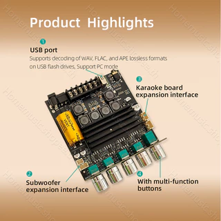 New แอมป์จิ๋ว zk tb21 pro กำลังขับ: 50W x 2 +145W รองรับโหลดเบส 2 โอห์ม USB AUX