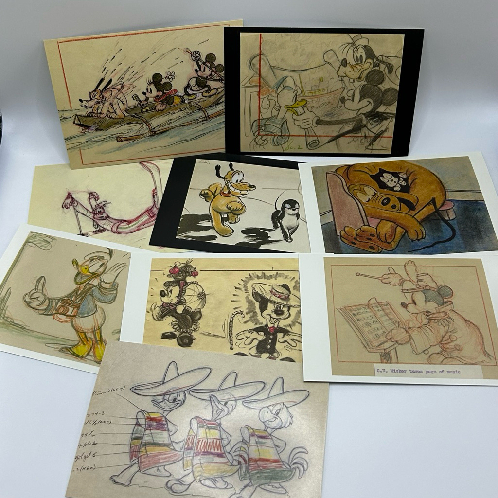 🎞️ Vintage Disney Sketches 🎞️ The Art of Disney The Golden Age (1937-1961) postcard โปสการ์ด ดิสนีย์