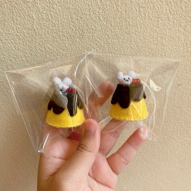 Little Bear Cream Pudding Keychain 🍮