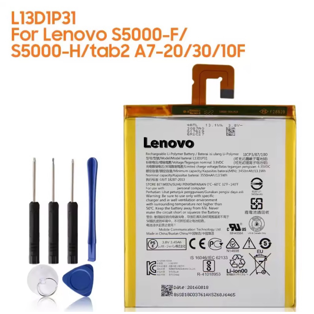 แบตเตอรี่ใหม่ของแท้สำหรับ Lenovo TAP3 TAB2 S5000 S5000-H A3500 A7-30/แตะ3500/A7-10/3.7 TB3-7Battery 