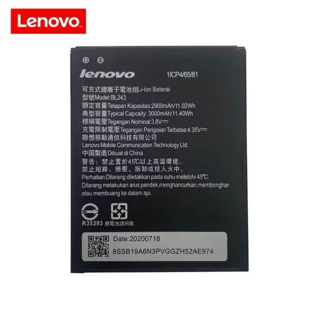 แบต ​Lenovo k3 note แบต A7000 A7000PLUS A7700 A7600 BL243 แบตเตอรี่ Lenovo A7000 K3 Note battery Len