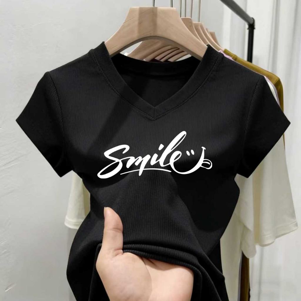มีให้เลือก 5 สี ตั้งแต่ไซส์ M ถึง 3XL เนื้อผ้าโปร่งสบาย ระบายอากาศได้ดี ราคาส่ง เสื้อผู้หญิงทรงเข้ารูป สไตล์เกาหลีวัยรุ่ ราคา ถูกที่สุด ดีลบีเคเค แกลเลอรีภาพที่ 4