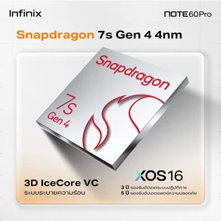 Infinix NOTE 60 Pro (5G) 256+12GB (ผสานRAMสูงสุด24GB) ชิปเซ็ต Snapdragon 7s Gen 4 I จอเสริม Active Matrix ด้านหลัง