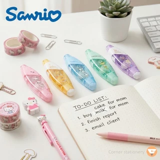 เทปลบคำผิด 6 เมตร กว้าง 5 มม.ลาย Sanrio ลิขสิทธิ์แท้ Kitty Hangyodon Moppu รุ่น 838 เทปลบ oniso