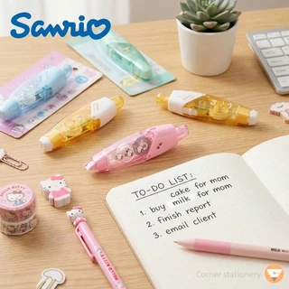 เทปลบคำผิด 6 เมตร กว้าง 5 มม.ลาย Sanrio ลิขสิทธิ์แท้ Kitty Hangyodon Moppu รุ่น 838 เทปลบ oniso