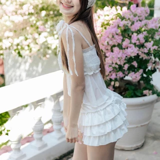 RIKA น้องอองฟอง กระโปรงกางเกงชั้นผ้ายืด