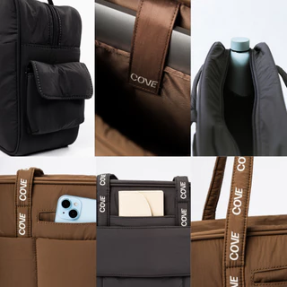 COVE Mailbox Laptop Tote กระเป๋าทรงกล่อง กระเป๋าใส่โน๊ตบุ๊ค / Laptop 15 นิ้ว กระเป๋าสะพายไหล่ ผ้าไนล่อน น้ำหนักเบา