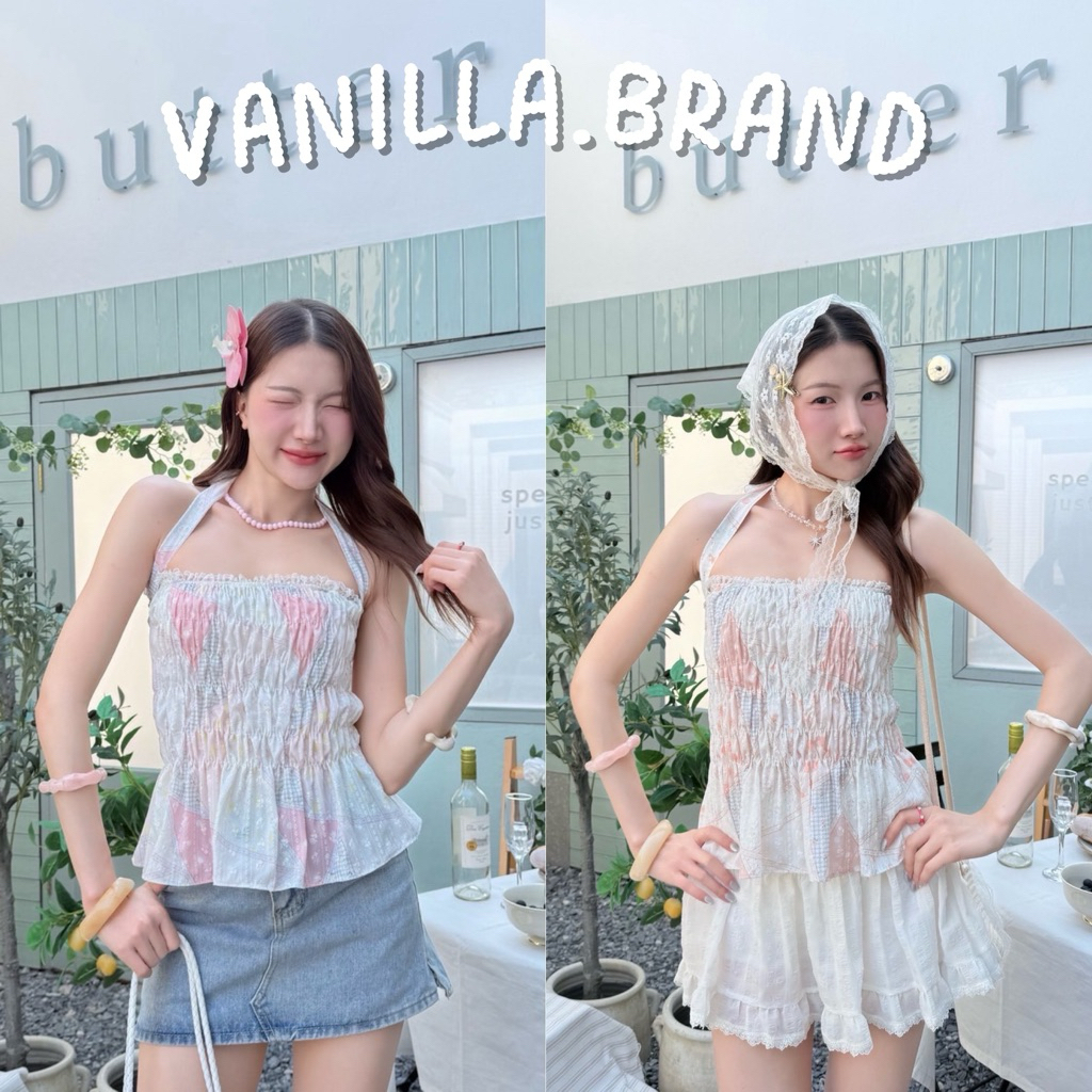 เสื้อเกาะอกแต่งคล้องคอ -ttm / VB0510