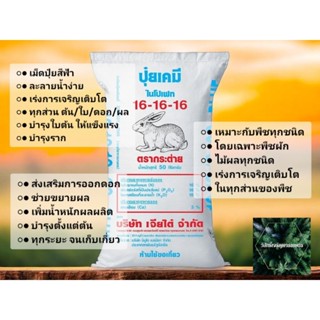 ปุ๋ยตรากระต่าย แท้ 100% สูตรพรีเมี่ยมเม็ดสีฟ้า 25-7-7 , 16-1…