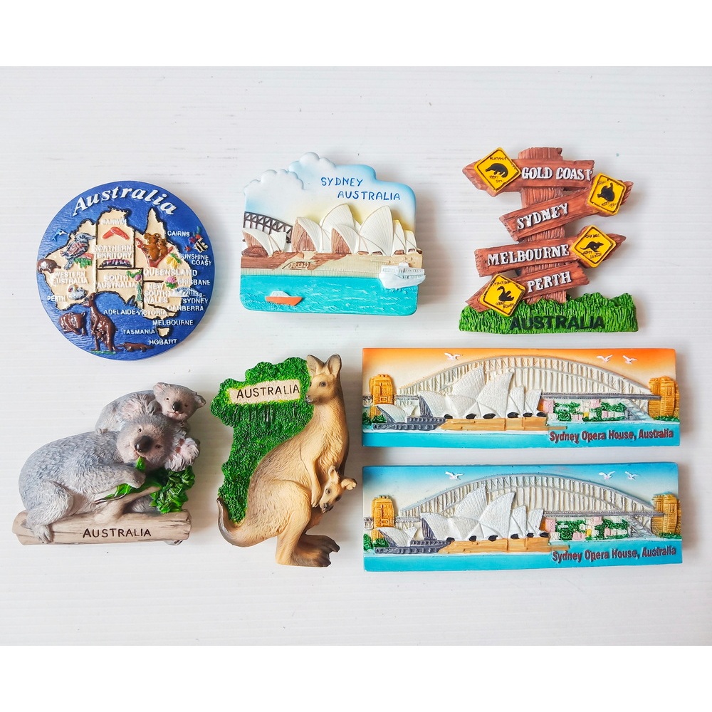 แม่เหล็กติดตู้เย็นนานาชาติสามมิติ Sydney Australia 3D Model Fridge Refrigerator Magnet