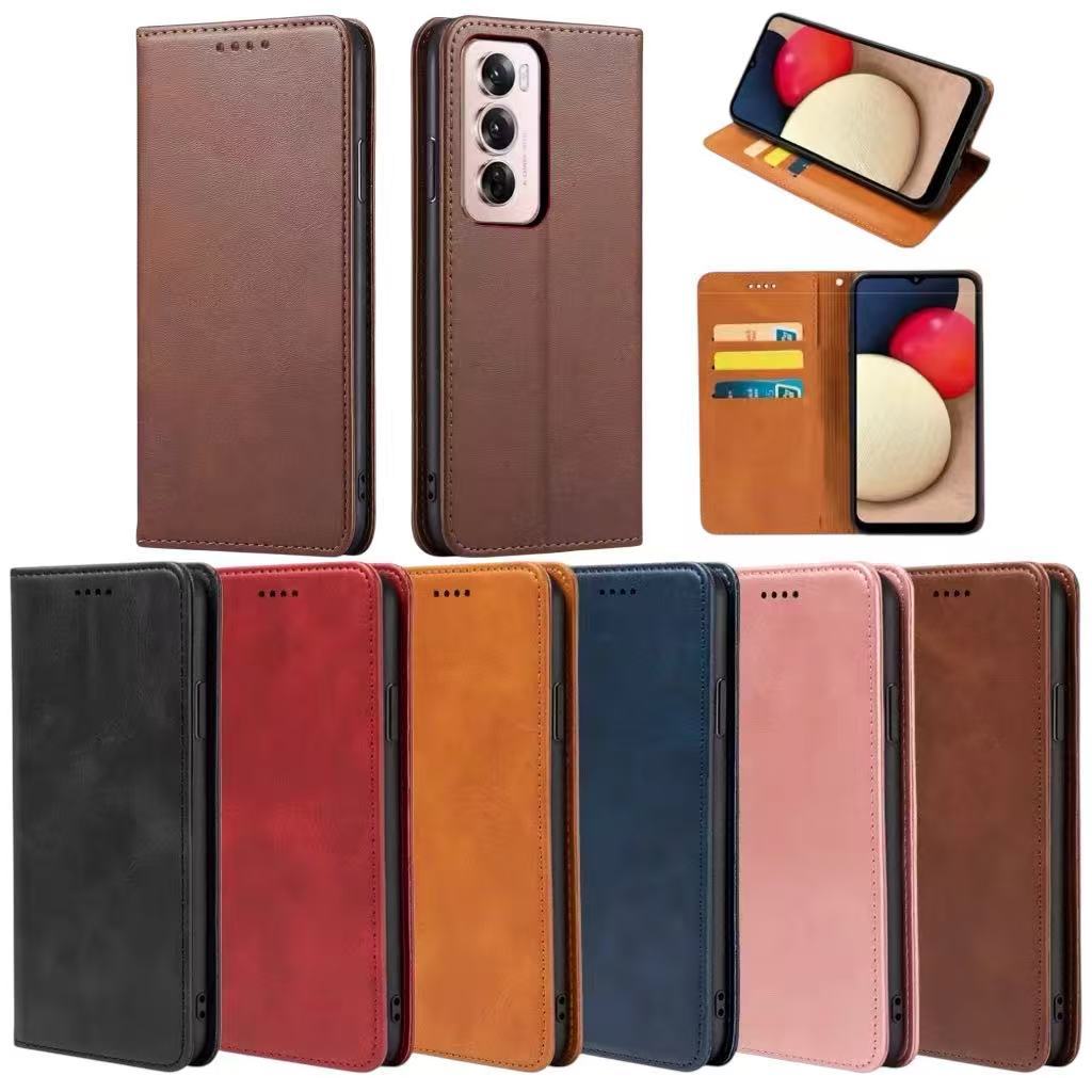 เคสฝาพับ กระเป๋าหนัง เปิดปิด สำหรับ Oppo Reno12 Reno12Pro Reno12F เคสกันกระแทก มีช่องใส่บัตร