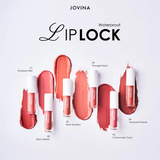 JOVINA Lip Lock ลิปแมตต์กันน้ำ ลิป ลิปสงกรานต์ ลิปล็อค ลิปกันน้ำ ลิปติดทน ไม่หลุด ไม่เลอะ กิน-ดื่ม-สาดก็ยังรอด