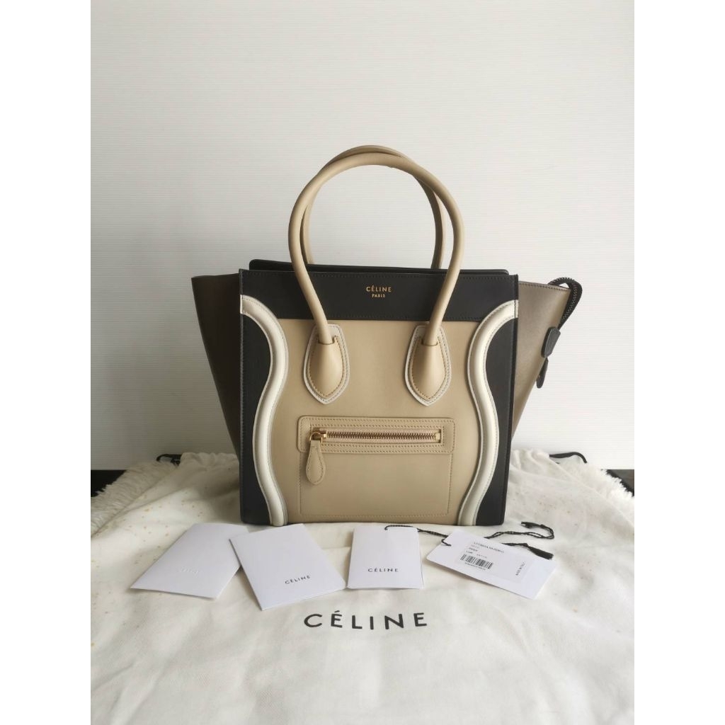 กระเป๋า Celine Tricolor Micro Luggage มือสองของแท้