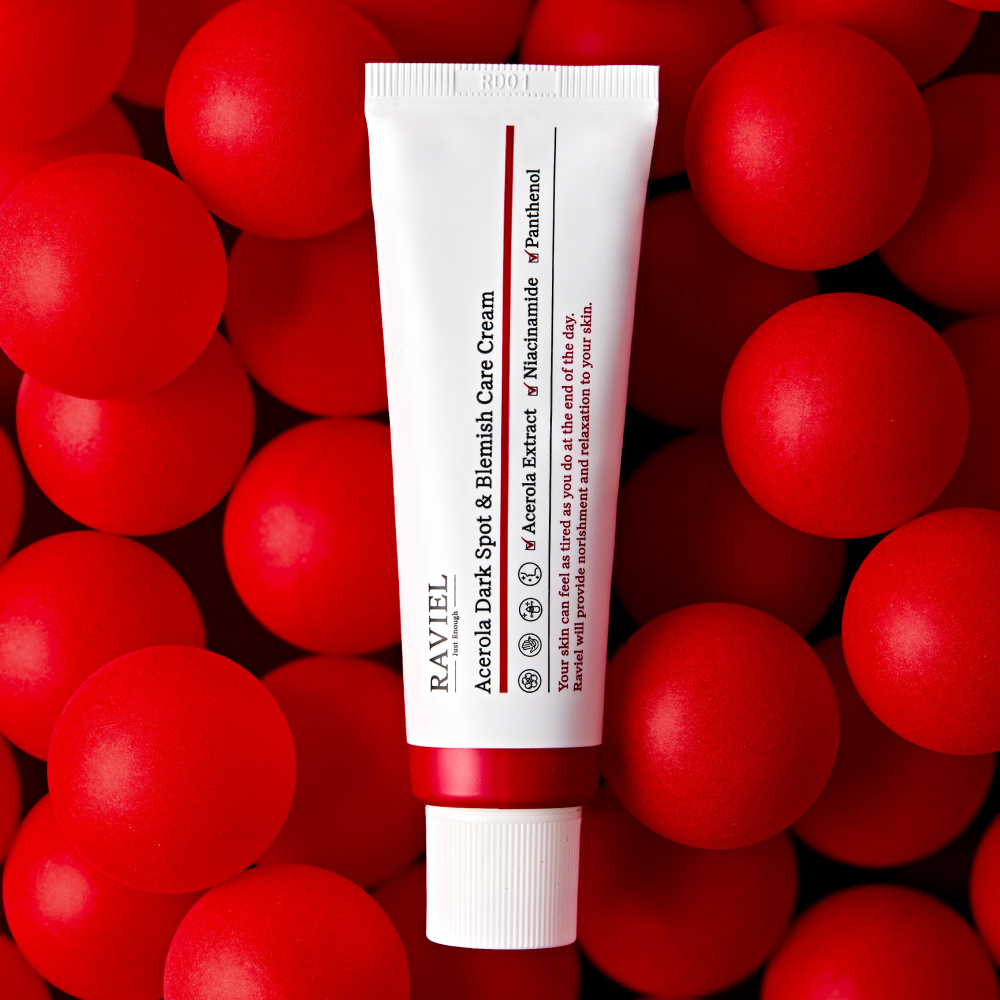 Raviel Acerola Dark Spot & Blemish Care Cream ครีม Vegan ลดกระฝ้าริ้วรอยจากเกาหลี