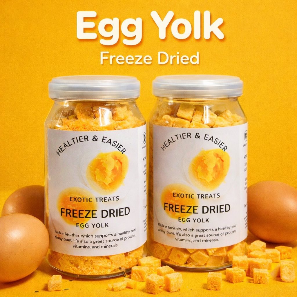 Egg Yolk Freeze Dried ทานเล่นอร่อยได้ประโยชน์จากไข่แดง ชูการ์ ชูการ์ไกลเดอร์ ดอร์เมาส์ แฮมเตอร์ เม่นแคระ หมา แมว