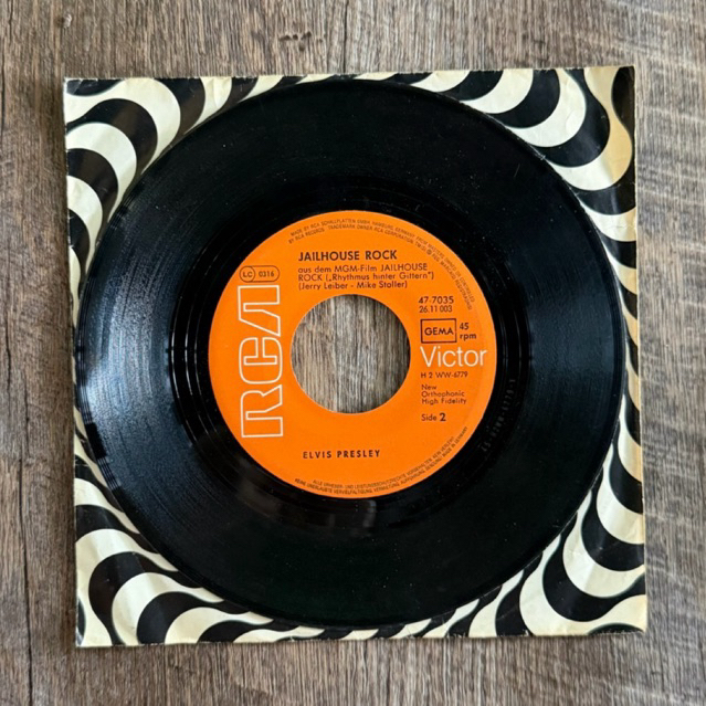 แผ่นเสียง Elvis Presley - Jailhouse Rock vinyl lp 7”(VG+)