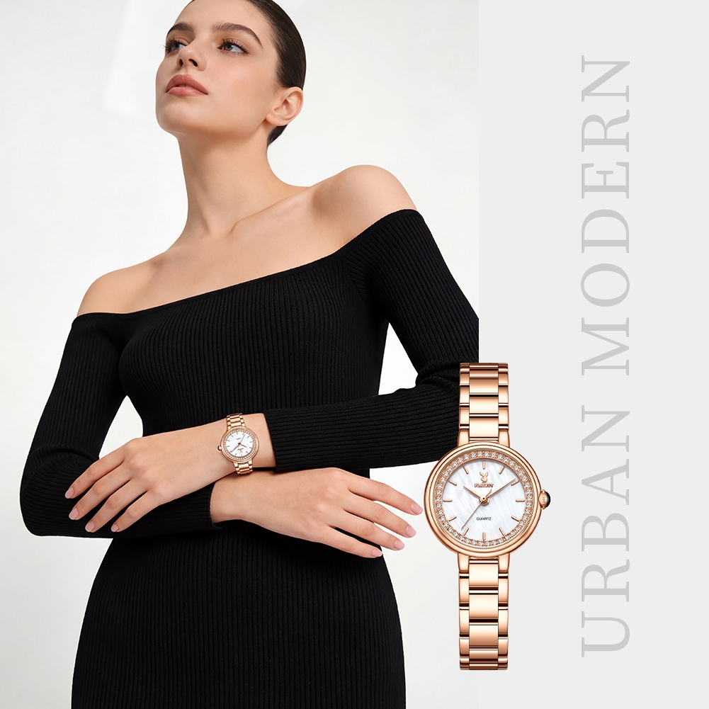 PLAYBOY นาฬิกา ผู้หญิง watch 100% ของแท้ ควอตซ์ สายสเตนเลส แฟชั่น ความสง่างาม สีชมพู 3536 ราคา ถูกที่สุด ดีลบีเคเค แกลเลอรีภาพที่ 9