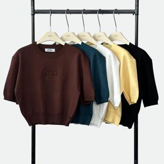 Atipashop - Kyra Knit Top เสื้อครอปผ้าไหมพรม ผ้านุ่มใส่สบาย …