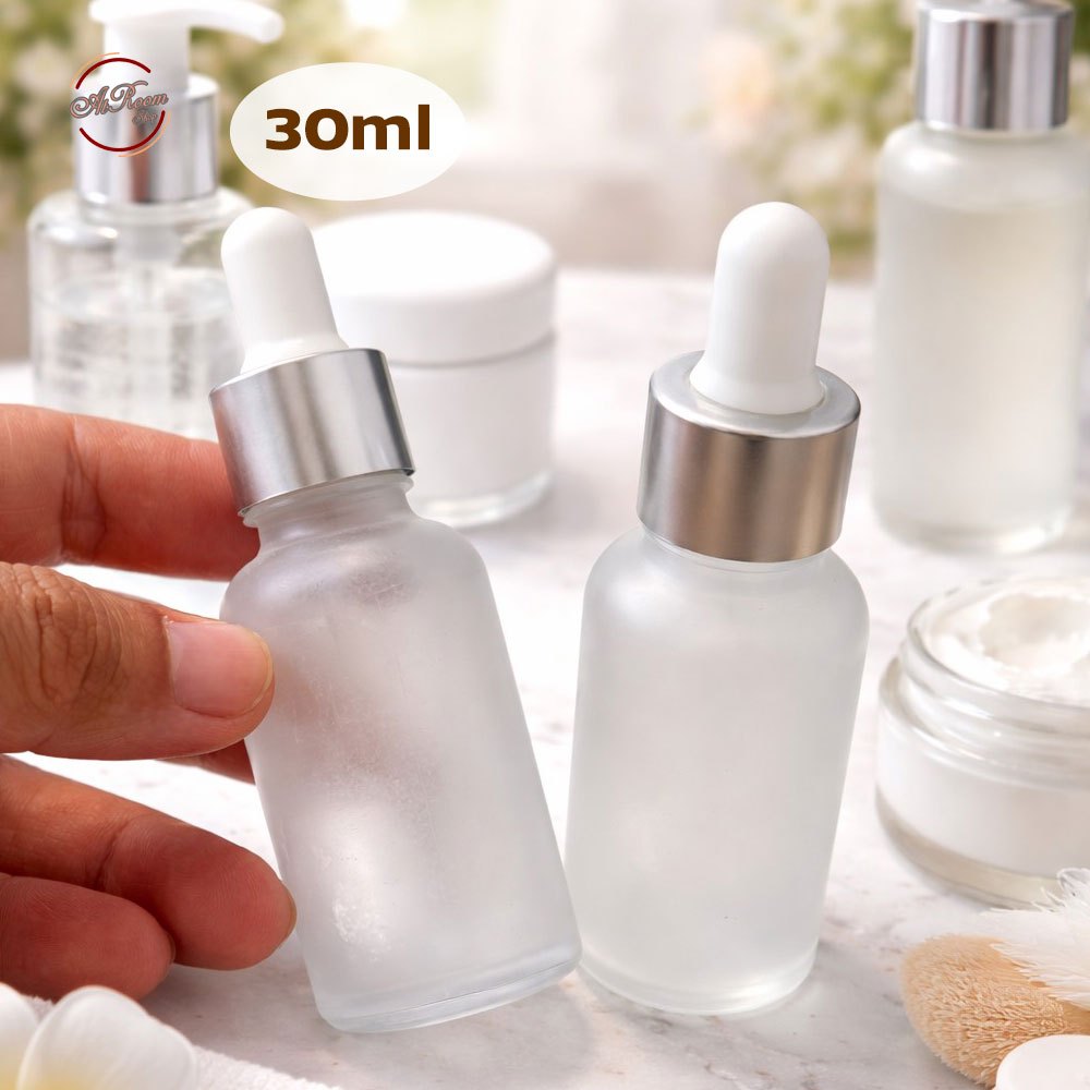 atroom ขวดใส่เซรั่ม 30ml ขวดเซรั่มเปล่า ขวดดรอปเปอร์ ใส่เซรั่ม ใส่น้ำมันหอมระเหย Frosted Glass