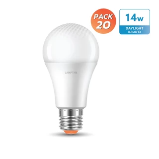 【ยกแพ็ก 20 หลอด】LAMPTAN หลอดไฟถนอมสายตา LED BULB EYES CARE VISON+ ขั้ว E27