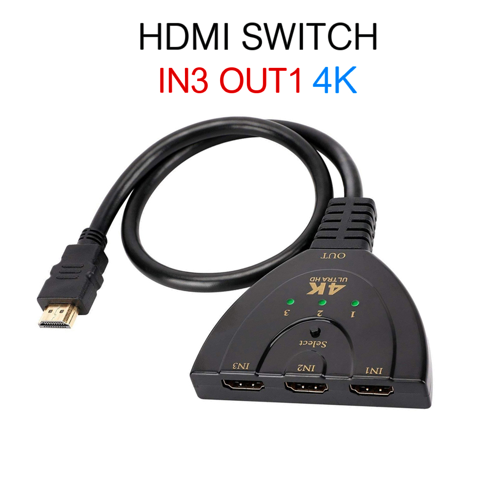 hdmi เข้า 3 ออก 1 HDMI Switcher HDMI Splitter in 3 out1 อุปกรณ์เพิ่มช่อง Hdmi