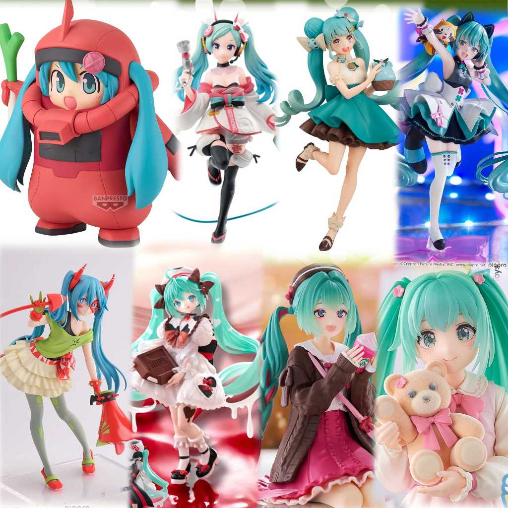 ฟิกเกอร์ miku แท้100% นำเข้าจากญี่ปุ่น miku Figure  Super Sonico Bicute Bunnies มิคุ Model น่ารัก