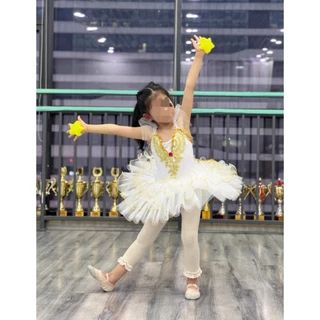 ชุดบัลเล่ต์เด็ก ชุดเต้นระบำ สีฟ้าสดใส สวยหรู สไตล์เจ้าหญิง สำหรับงานแสดงโรงเรียน